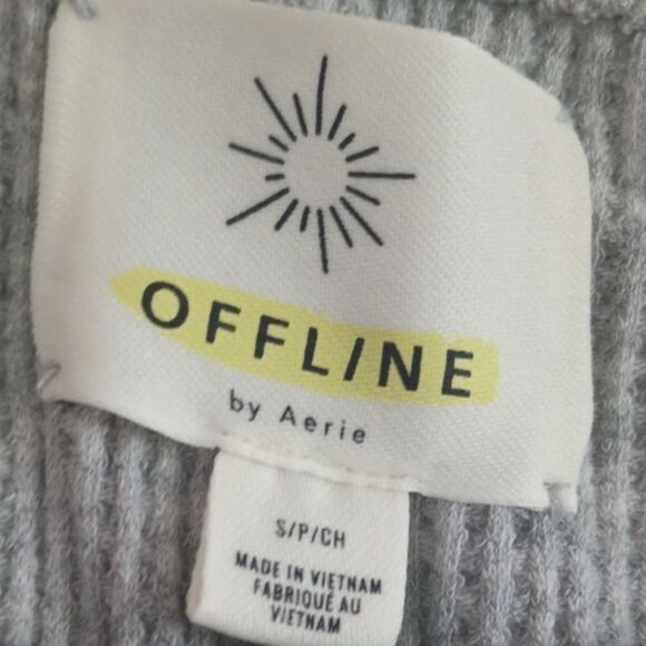 NWT OFFLINE By Aerie Wow! Waffle Tank Top Women's Sz S "But First Breakfast" - Picture 4 of 11